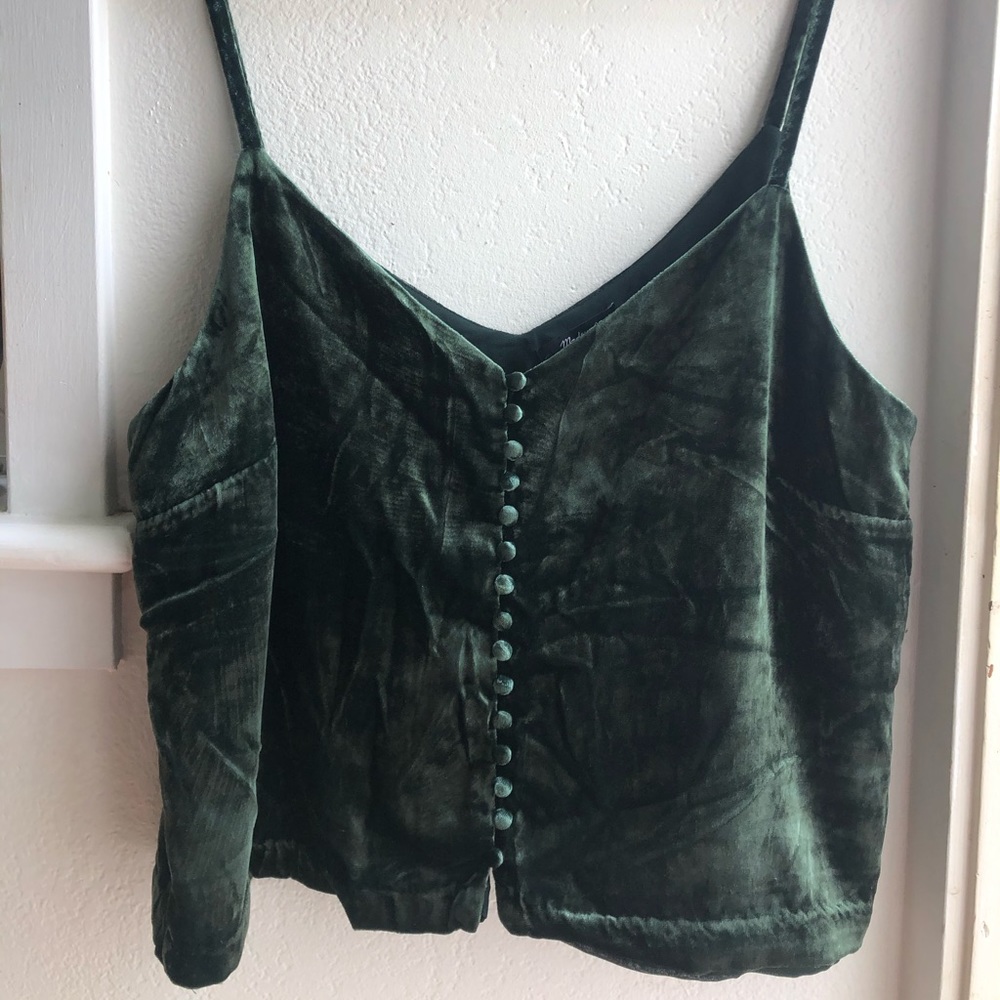 Madewell Velvet Button Down Tank